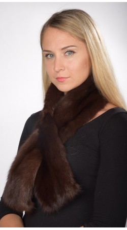 Dark Brown sable fur scarf, for women